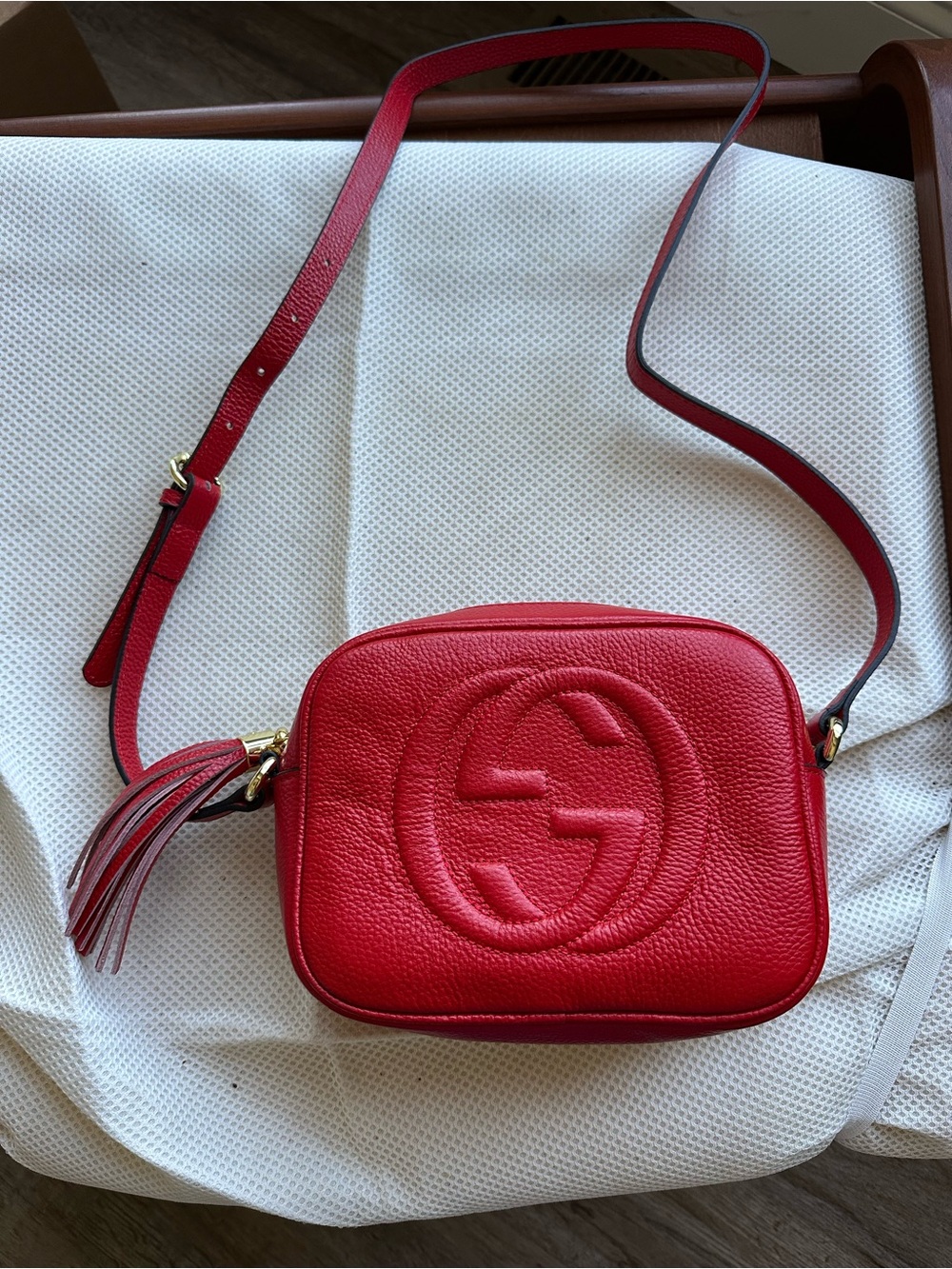 Gucci Soho Red Leather Camera Bag